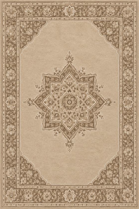 Tapis de mosquée Sultan Sable – Médaillon (Göbek)