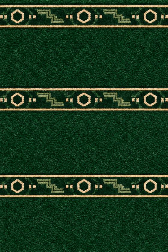 Tapis de mosquée Nizam Émeraude – Motif en rangées (Saf)